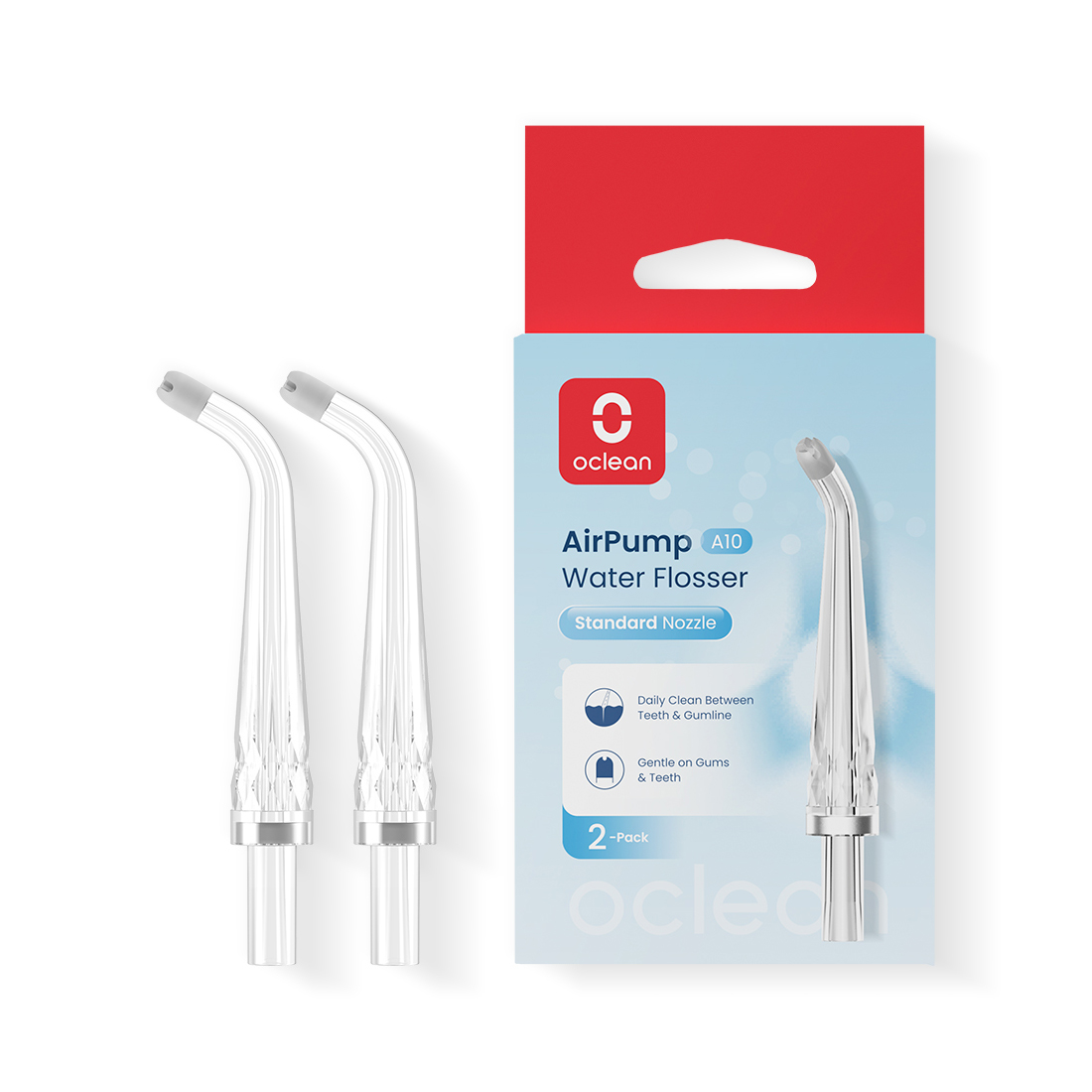Сменные насадки для ирригатора, Oclean, N20, С05000011, Совместимость ирригатор Oclean А10, Пластик, Прозрачный