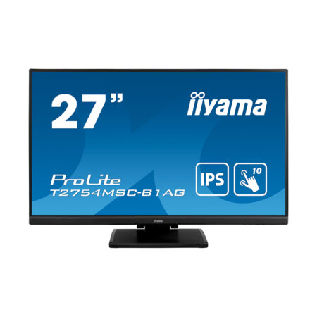 Монитор, iiyama, ProLite PLT2754M, T2754MSC-B1AG A, 27", 1920x1080, IPS, 60 Гц, VGA*1, HDMI*1, Аудиовыход, 300 кд/м2, 1000:1, 4 мс, 178/178, 16:9, Черный