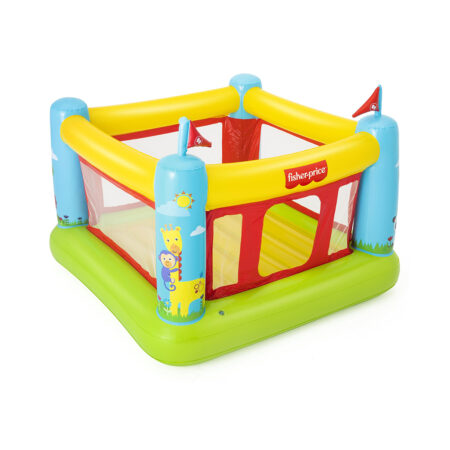 Надувной батут Bouncetastic 175 х 173 х 135 см, BESTWAY, 93553, Винил, 3+, Fisher Price, Макс.нагрузка 85 кг, Желтый, Цветная коробка