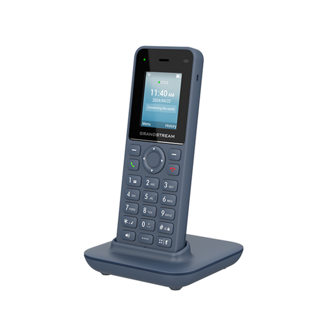 IP телефон, Grandstream, WP816, 2 SIP аккаунта, 2 линии, ЖК-дисплей 128x160 (1,77"), литий-ионный аккумулятор 1500 мАч, блок питания USB-C 5V/1A