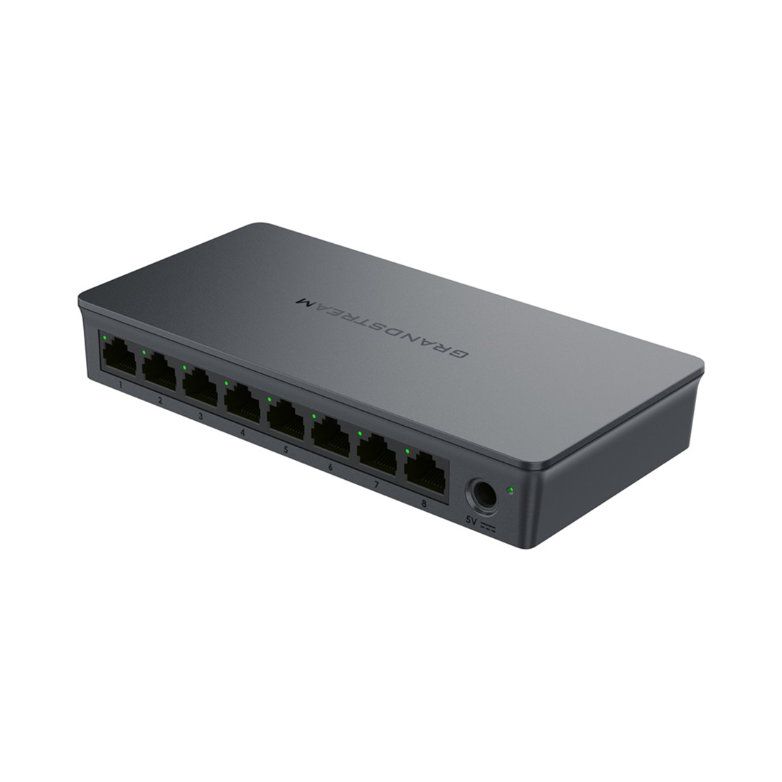 Коммутатор, Grandstream, GWN7711, Управляемый L2, 8 портов RJ-45 10/100/1000 Мбит/с, Бесшумный режим: без вентилятора, Настольный/настенный, корпус: Пластик