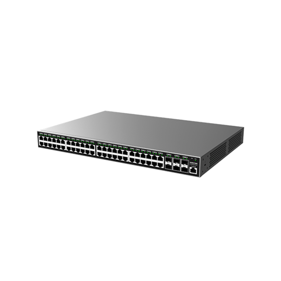 Коммутатор, Grandstream, GWN7806, Управляемый L2+, 48 портов RJ-45 10/100/1000 Мбит/с, 6 портов SFP+, стекируемый, Настольный/в стойку