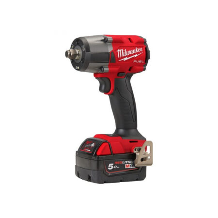 Гайковерт, Milwaukee, M18 FMTIW2F12-502X FUEL(4933478450), 18 В бесщеточный гайковерт, SQ 1/2" (кольцо). 1/2/3 скорость 475/610/745/47 Нм. 2 Li-Ion аккумулятора 5 Ач. турбо з/у M12-18 FC. вес 1.9. кейс
