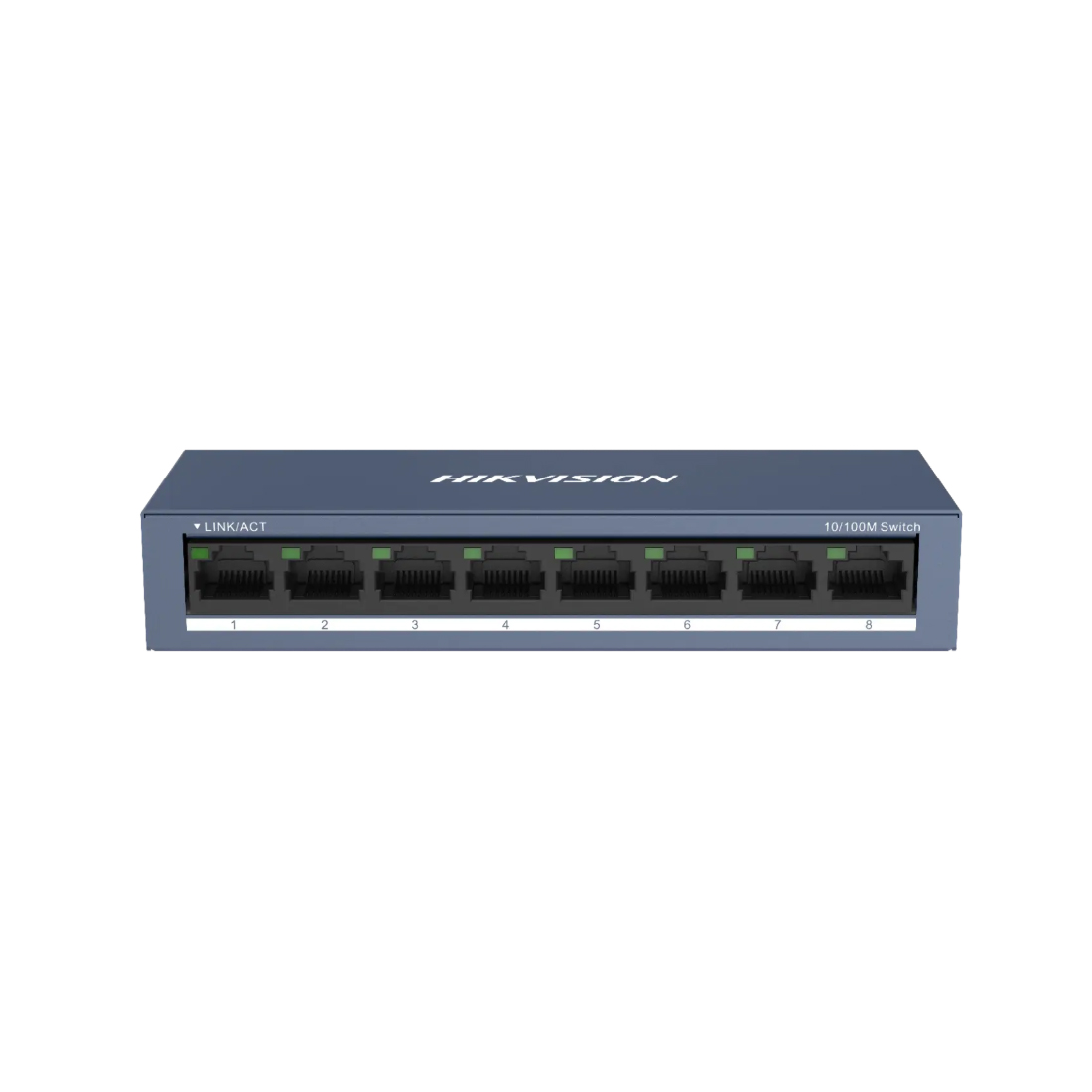Коммутатор, Hikvision, DS-3E0108-O, Неуправляемый, 8 x 10/100 Mbps, Настольный, Металл