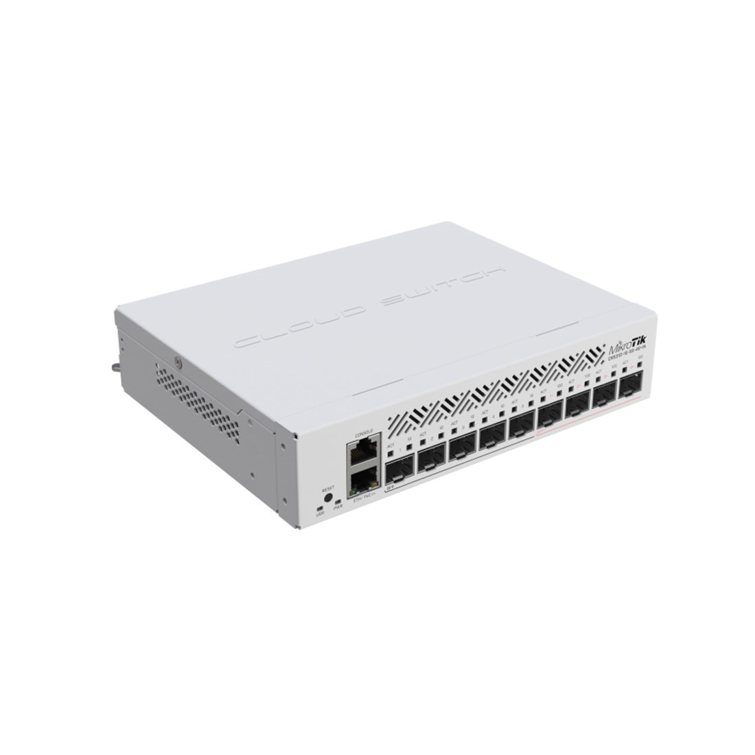 Коммутатор, MikroTik, CRS310-1G-5S-4S+IN, Cloud Router Switch, 4 x 10G SFP+ ports, 5 x 1G SFP ports, 1 x Gigabit Ethernet port (PoE-In 802.3af/at), RouterOS/ SwitchOS, -40°C to 70°C