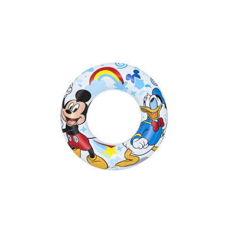 Круг для плавания Swim Tube 56 см, BESTWAY, 91004, Винил, 3+, Mickey & Friends, Белый, Цветная коробка