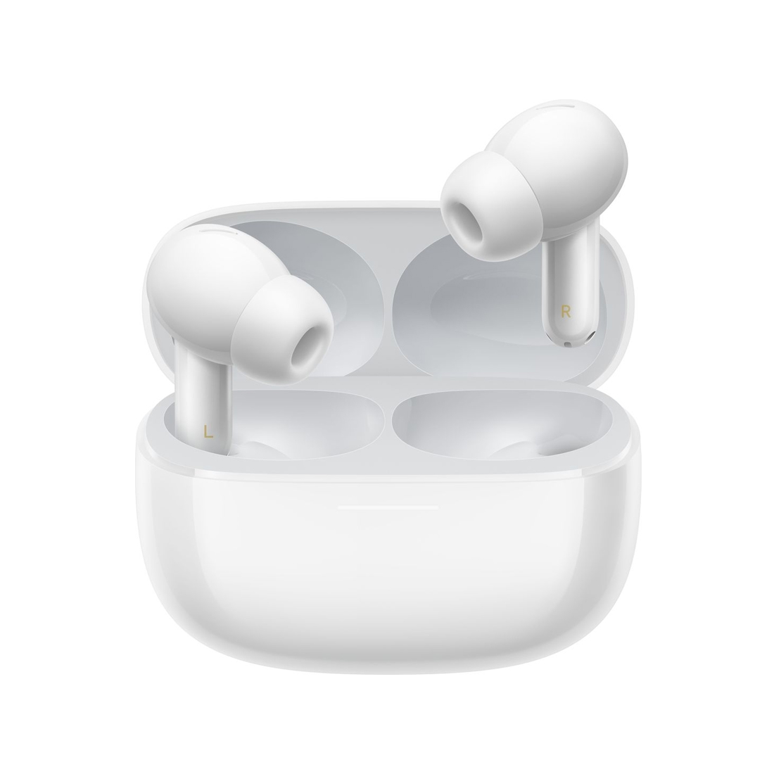 Наушники, Redmi, Buds 6 Pro Glacier White, M2430E1/BHR9310GL, Батарея 54 мАч (наушники), 480 мАч (кейс), Время работы 9 часов (наушники)/36 часов (с кейсом), Размер продукта 61,05*48,28*25,17 мм, Зарядный порт Type-C, Время зарядки около 2 часов (кейс), Bluetooth 5.3, Вес 5,2 гр (наушник)/46,5 гр (с кейсом), Hi-Res Audio, 55 дБ/4кГц, 3 микрофона, Белый