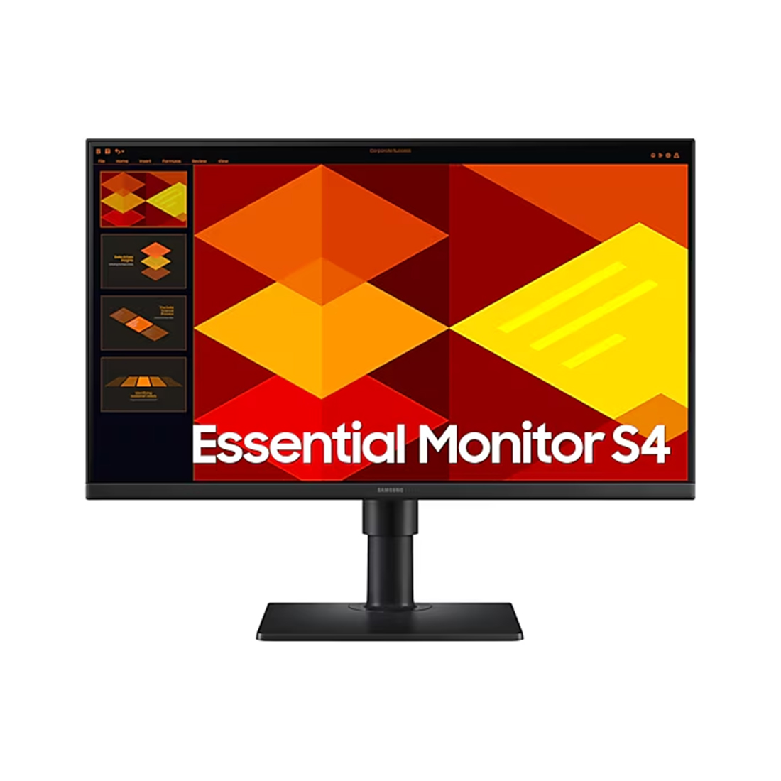Монитор, Samsung, LS24D400GAIXCI, Essential S4 FHD, 24", 1920x1080, IPS, 100 Гц, 16:9, 250 кд/м2, 1000:1, 5 мс, 178/178, 16.7 млн., DP*1, HDMI*2, DP*1, Аудиопорт*1, VESA 100*100 мм, Регулировка высоты/наклона/вращения/поворота, кабель HDMI в комплекте, Чёрный