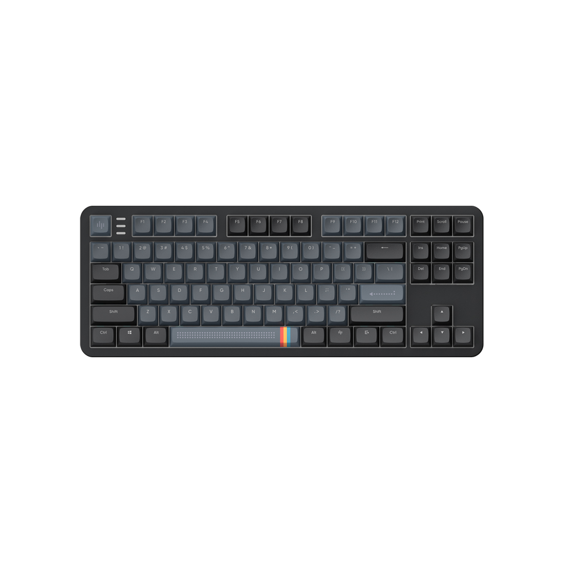 Клавиатура, Dark Project, DPKB_MIDNIGHT_87_ANSI_UA, ALU87A Midnight, Игровая, Механическая, TKL, g3ms Zircon switches, USB, Подсветка RGB, Размер: 362 x 136 x 42 мм., Анг/Рус, Чёрный