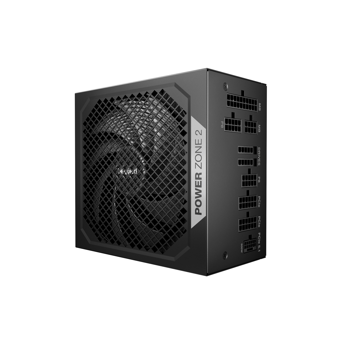 Блок питания, Bequiet!, POWER ZONE 2 1000W, BP008EU, 1000W, ATX 3.1, Platinum, APFC, 20+4 pin, 2*4+4pin, 7*Sata, 1*Molex, 3*PCI-E 6+2 pin, 1*12VHPWR, Modular, Вентилятор 14мм, 160*150*86 см, Чёрный