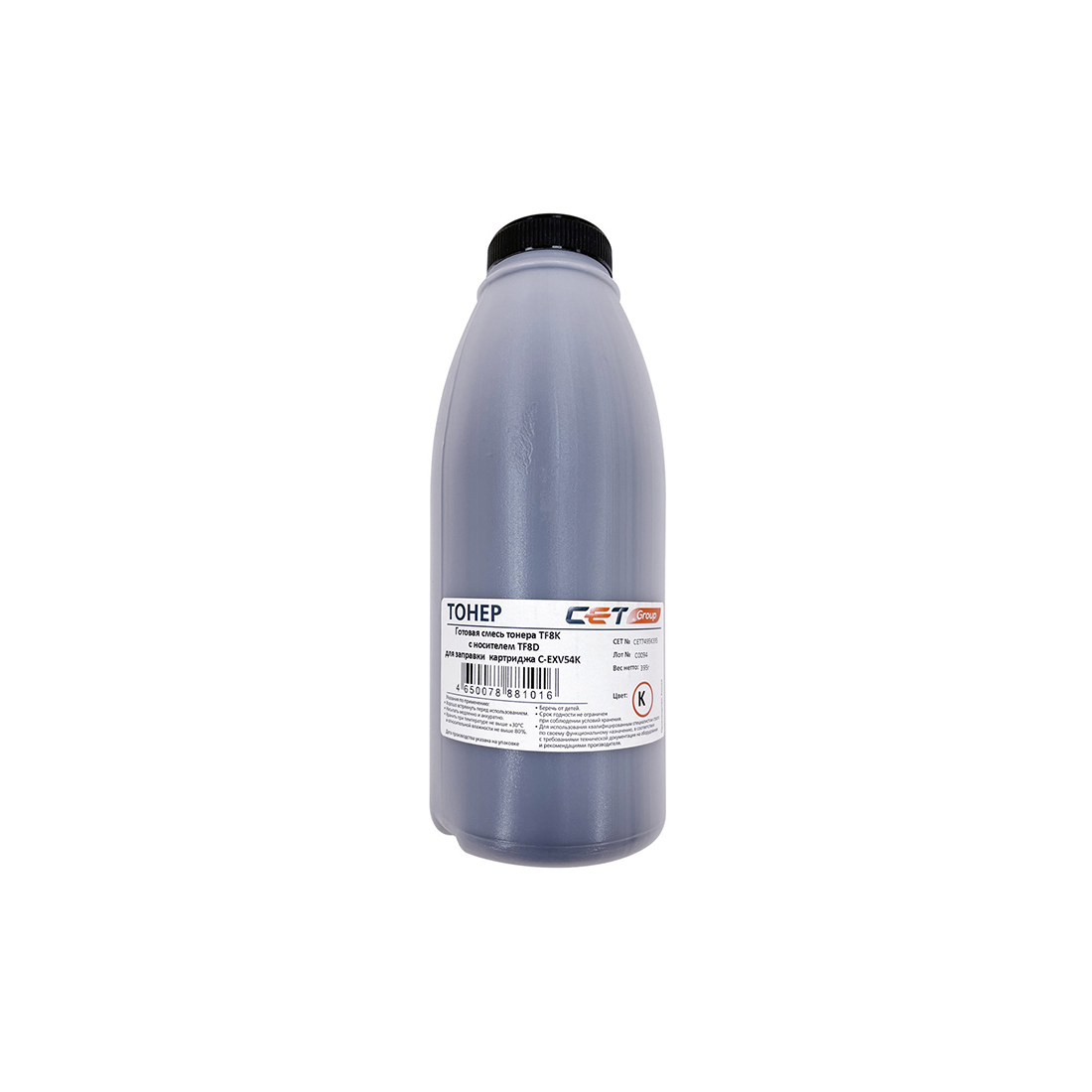 Тонер+девелопер, CET, CET7495K395, C-EXV54, Чёрный, TF8K/TF8D, Для картриджей CANON iRC3025/3025i/3020, 395г/бут.