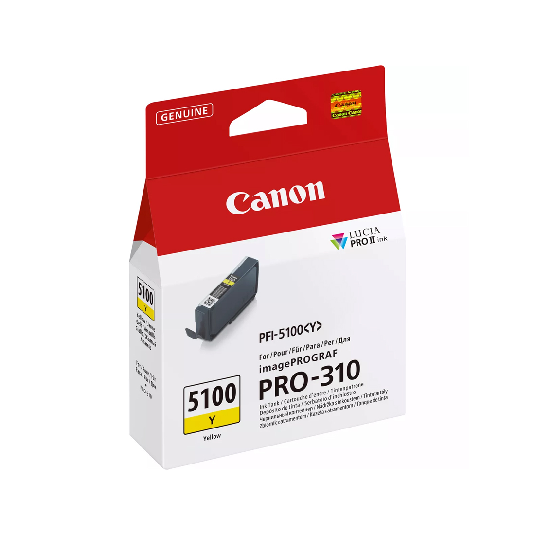 Чернильный картридж, Canon, PFI-5100 Yellow, 6955C001AA, для imagePROGRAF PRO-310, 14 мл