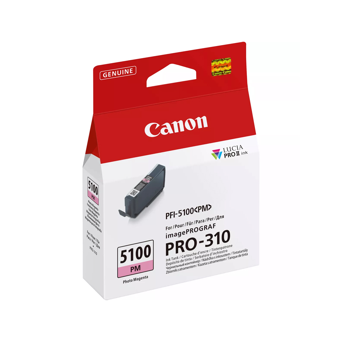 Чернильный картридж, Canon, PFI-5100 Photo Magenta, 6957C001AA, для imagePROGRAF PRO-310, 14 мл