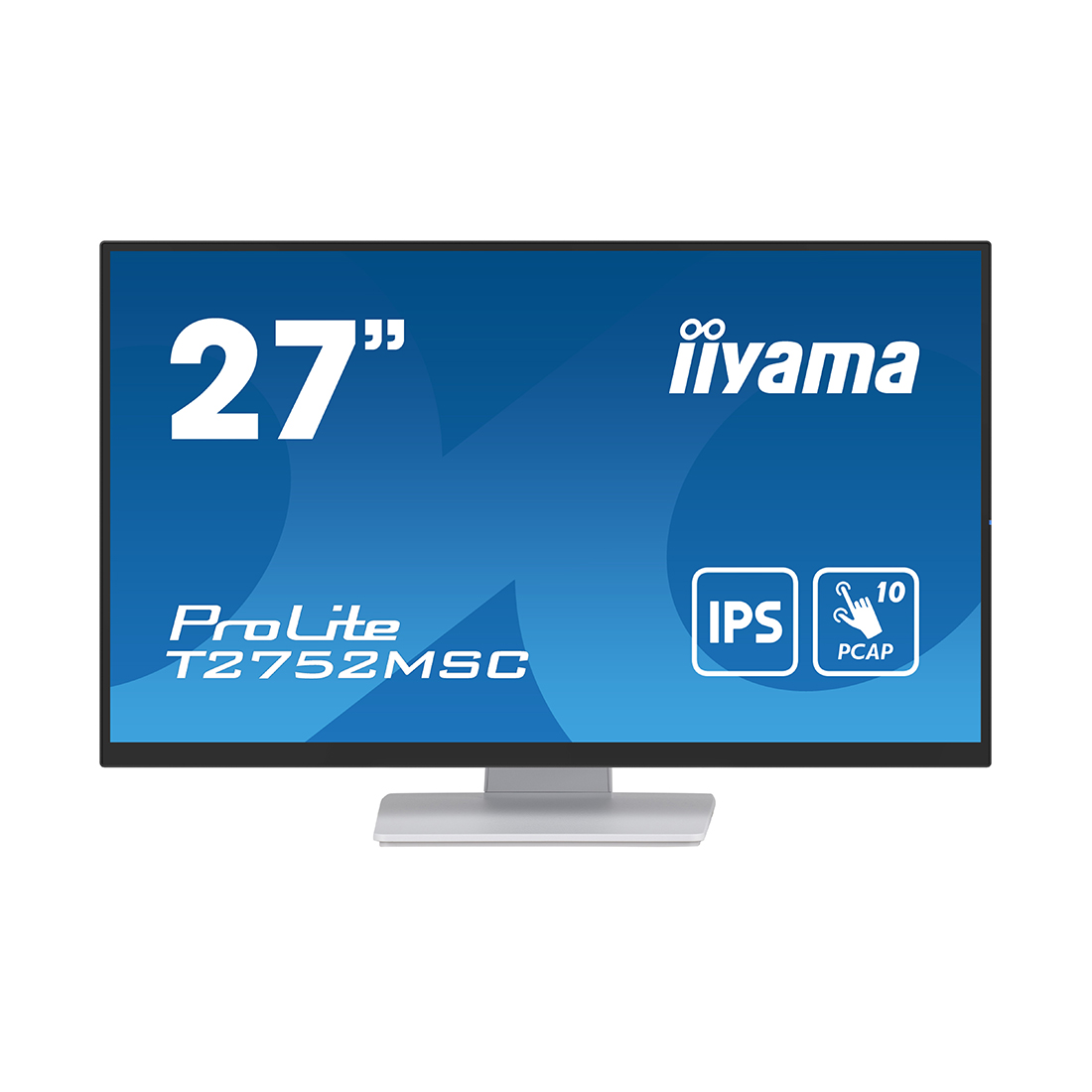 Монитор, iiyama, ProLite PLT2752M, T2752MSC-W1, 27", 1920x1080, IPS, 16:9, 60 Гц, 400 кд/м2, 5 мс, 16.7М, 1000:1, 178/178, HDMI*1, DP*1, USB*2, Mini jack, Регулировка наклона, Белый