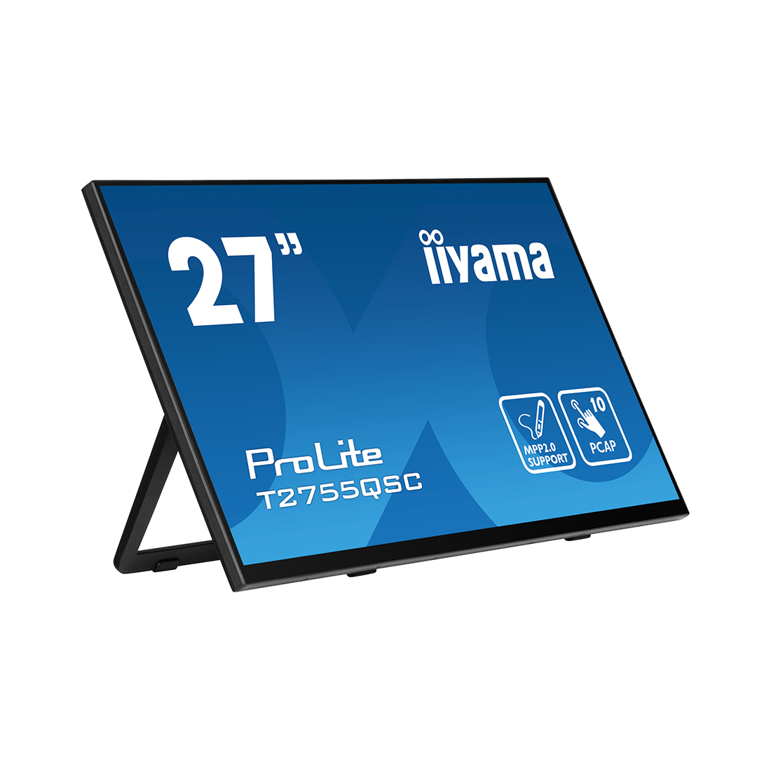 Монитор, iiyama, ProLite PLT2755Q, T2755QSC-B1, 27", 2560x1440, IPS, 16:9, 75 Гц, 400 кд/м2, 5 мс, 16.7М, 1000:1, 178/178, HDMI*1, DP*1, USB*2, Mini jack, Регулировка наклона, Черный