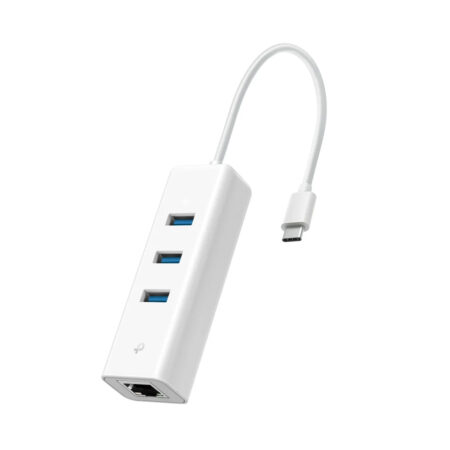 Концентратор USB, TP-Link, UE330C, 3 порта USB 3.0, Type-C, Гигабитный порт Ethernet