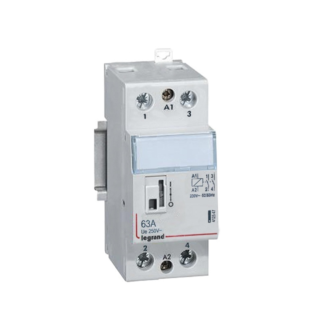 Модульный контактор, Legrand, 412547, 2НО 63А CX 250/230В AC с руч.управления