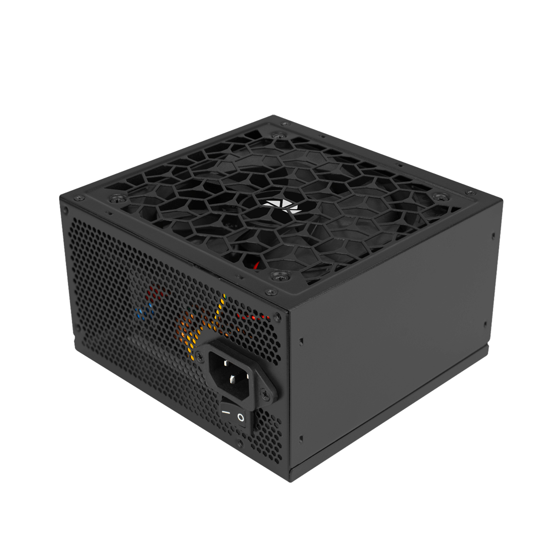 Блок питания, Aerocool, AERO WHITE, 650W, ATX, APFC, 20+4pin, 2*4+4pin, 6*Sata, 2*Molex, 2*PCI-E 6+2pin, Вентилятор 12см, Кабель питания, Чёрный