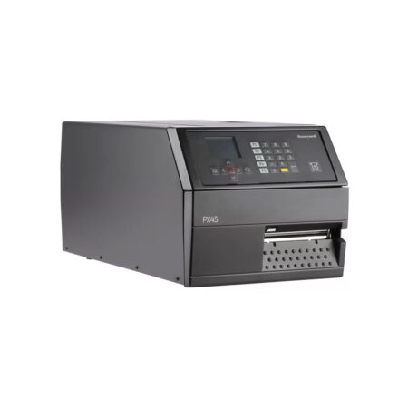 Промышленный принтер этикеток, Honeywell, PX45A00000000200, термотрансферный, 203 dpi, ширина печати до 4", интерфейсы Ethernet и USB, в комплекте кабели питания US и EU, серый