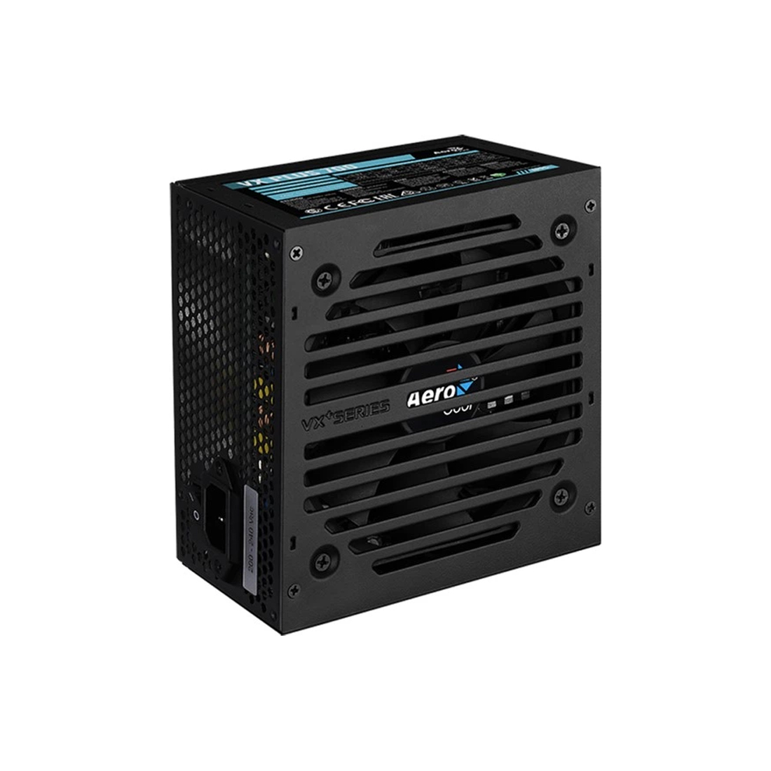 Блок питания, Aerocool, VX PLUS Stealth 700, 700W, ATX, APFC, 20+4pin, 4+4pin, 4*Sata, 3*Molex, 1*FDD, 2*PCI-E 6+2pin, Вентилятор 12см, Кабель питания, Чёрный