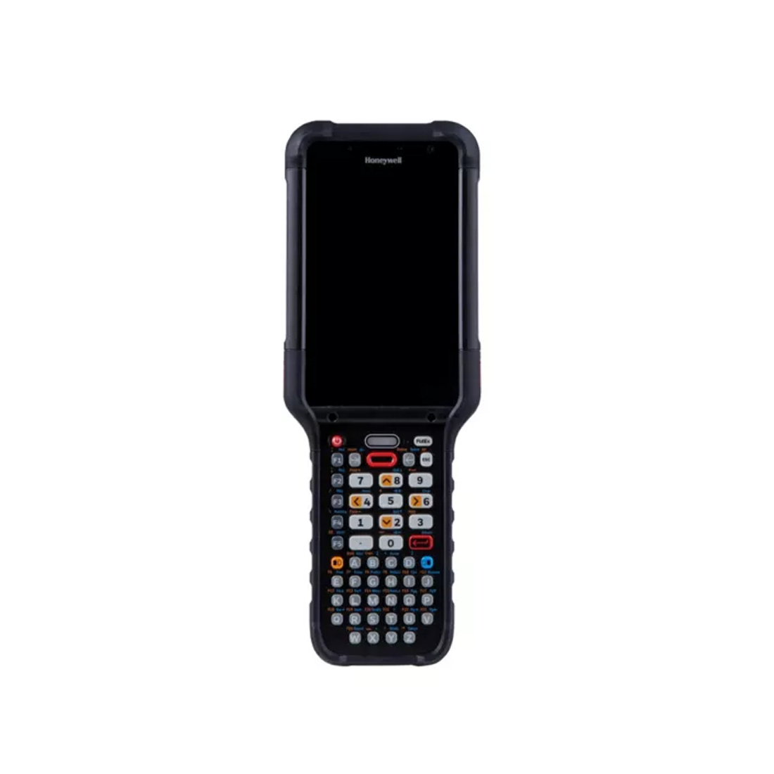 Терминал сбора данных, Honeywell, CK67-X1N-5ES1B0G, 4.3", Wi-Fi 6E и 5G, GMS, 8 ГБ ОЗУ, 128 ГБ ПЗУ, клавиатура 38 клавиш (Numeric F-Key), сканер FlexRangeXLR с красным лазером, фронтальная и тыловая камера, стандартная батарея, защита IP65/68, чёрный