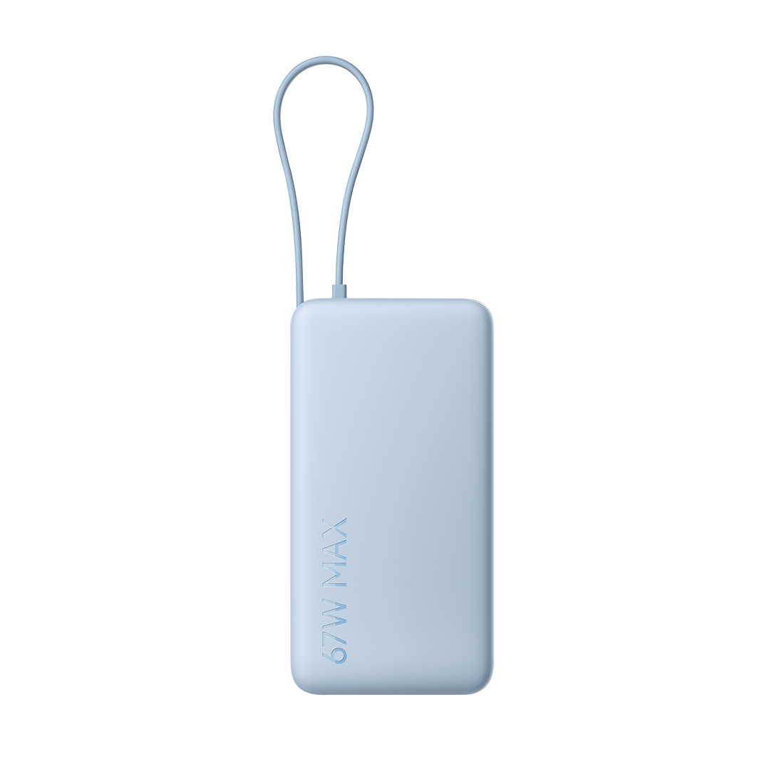 Портативный внешний аккумулятор, Xiaomi, 67W Power Bank 20000 (Integrated Cable) Ice Blue, PB2067/BHR08O8GL, Поддержка быстрой зарядки 67 Вт, Номинальная емкость 12000 mAh 11.1V 74.37Wh, Встроенный кабель USB-C, Размер продукта 140*72*19.31.2mm, Голубой