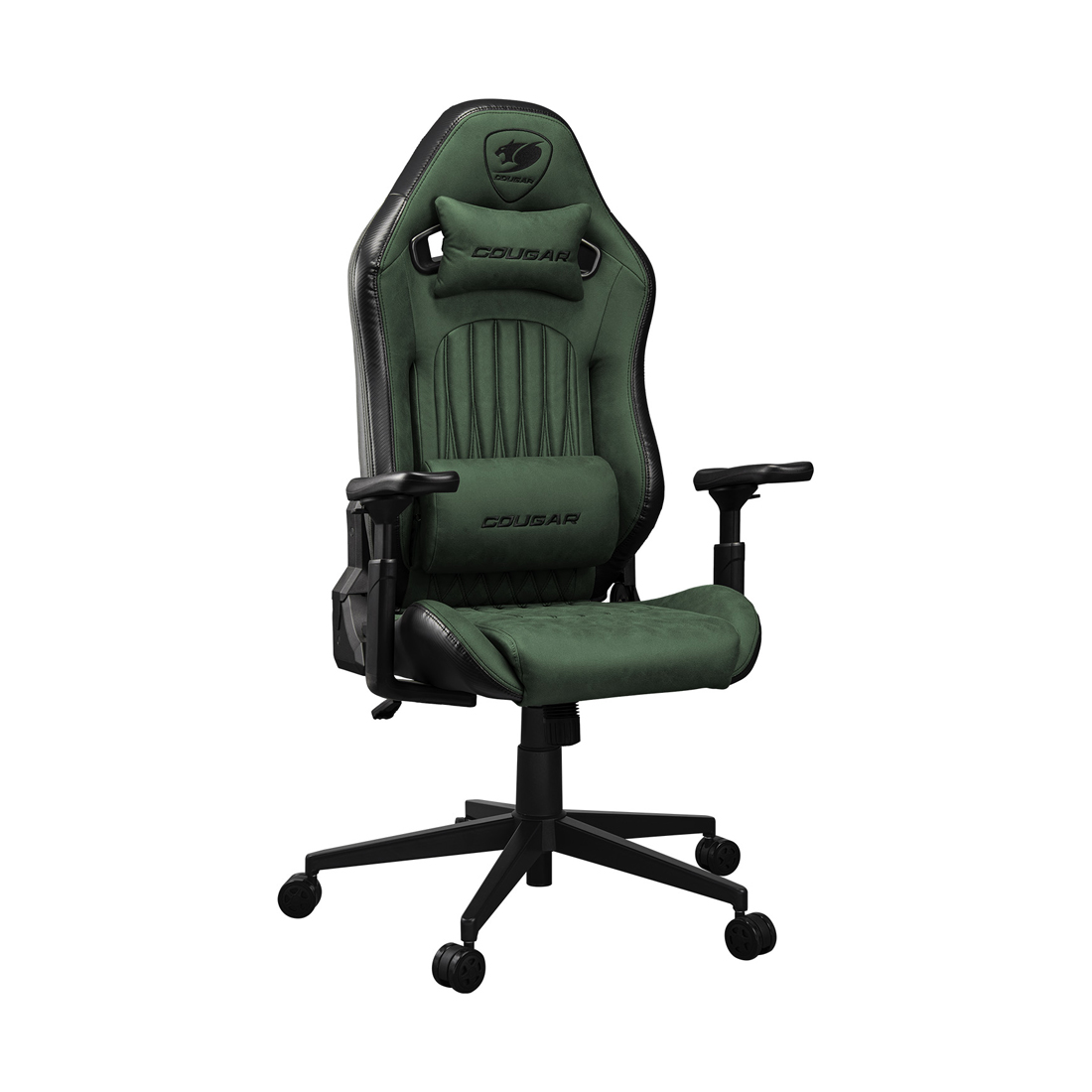 Игровое компьютерное кресло, Cougar, Explore Army Green F, Искусственная кожа PU AIR, (Ш)57*(Г)53*(В)129,5 (137) см, Зеленый