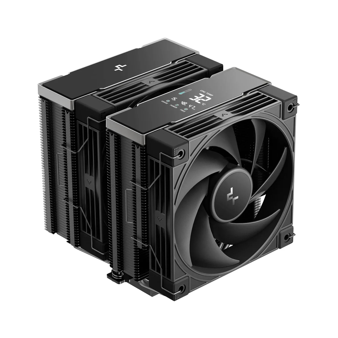Кулер для процессора, Deepcool, AK620 G2 Digital NYX R-AK620G2-BKNNMN-GJD-1, Intel 1851/1700/1200/115х и AMD AM5/AM4, 300W, 2*120мм, 2000±10%/об/м, 57.76 CFM, 28.87 dB(A), 4pin, 125х144х159мм, Черныйс
