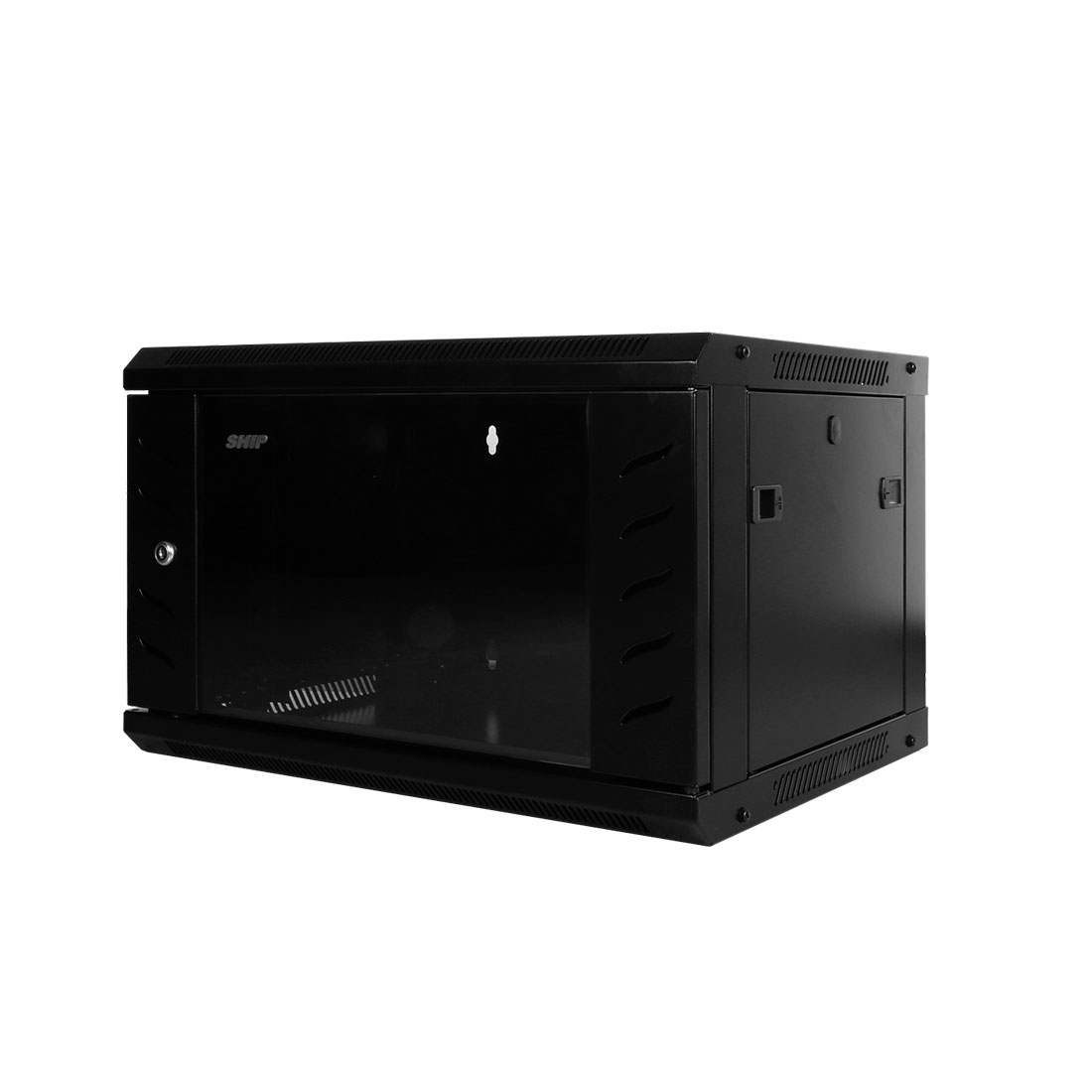 Шкаф коммуникационный настенный, SHIP, SC5415.11.100, SC серия, 19'' 15U, 570*450*770 мм, Ш*Г*В, IP20, Чёрный