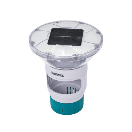 Дозатор плавающий для химикатов с подсветкой SolarGlow LED, BESTWAY, 58943, Пластик, Для таблеток до 7.6 см (в комплект не входят), Встроенная подсветка, Пульт, Цветная открытая коробка