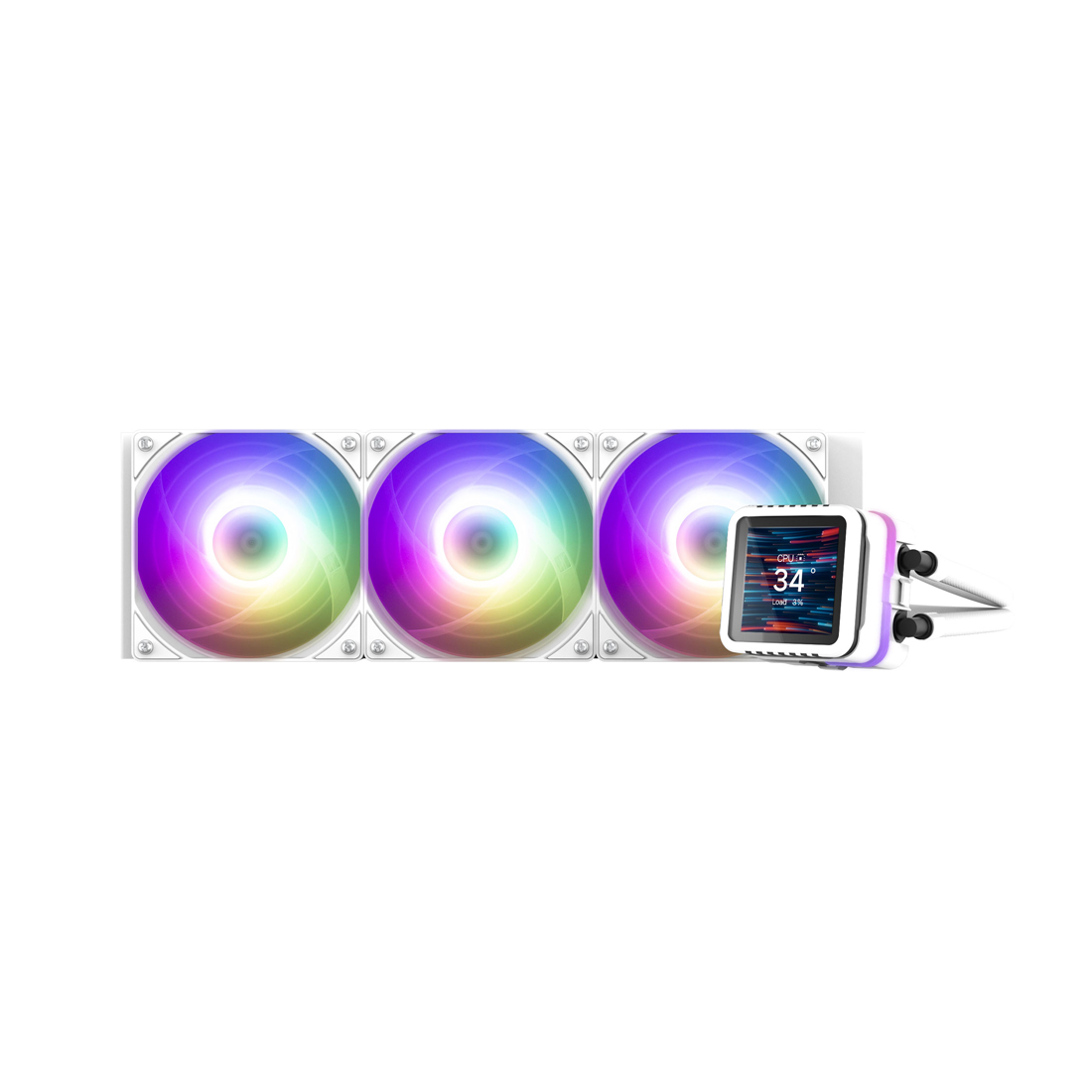 Кулер с водяным охлаждением, Zalman, ALPHA2 DS A36 White, ALPHA2 DS A36 White, intel 1151/1200/1700/1851 и amd AM4/AM5, TDP 350W, 3*120 мм, 600-2000 об/мин, 69.12CFM, 29.7dB(A), Белый