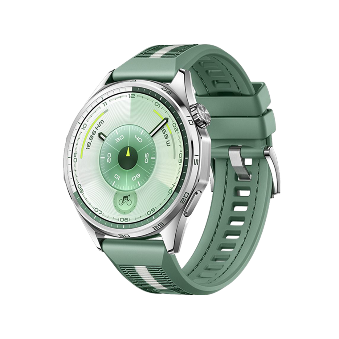 Смарт часы, Huawei, Watch GT 6 ATM-B19 46mm, Дисплей 1.47" цветной AMOLED-экран, Разрешение 466 x 466, Водонепроницаемые (5 АТМ), Atum-B19W, (Green Woven Strap) Зелёный