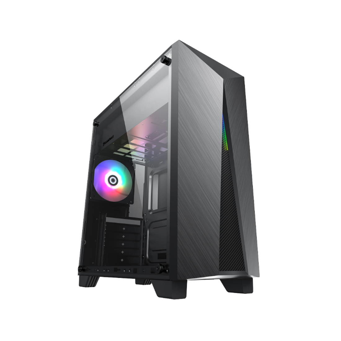 Компьютерный корпус, Gamemax, NOVA N6, 1108-5966R0012, ATX/MATX/ITX, 2*3.5"/2*2.5", Высота кулера до 156 мм, Длина VGA до 360 мм, 430x200x437 мм, Без Б/П, Черный