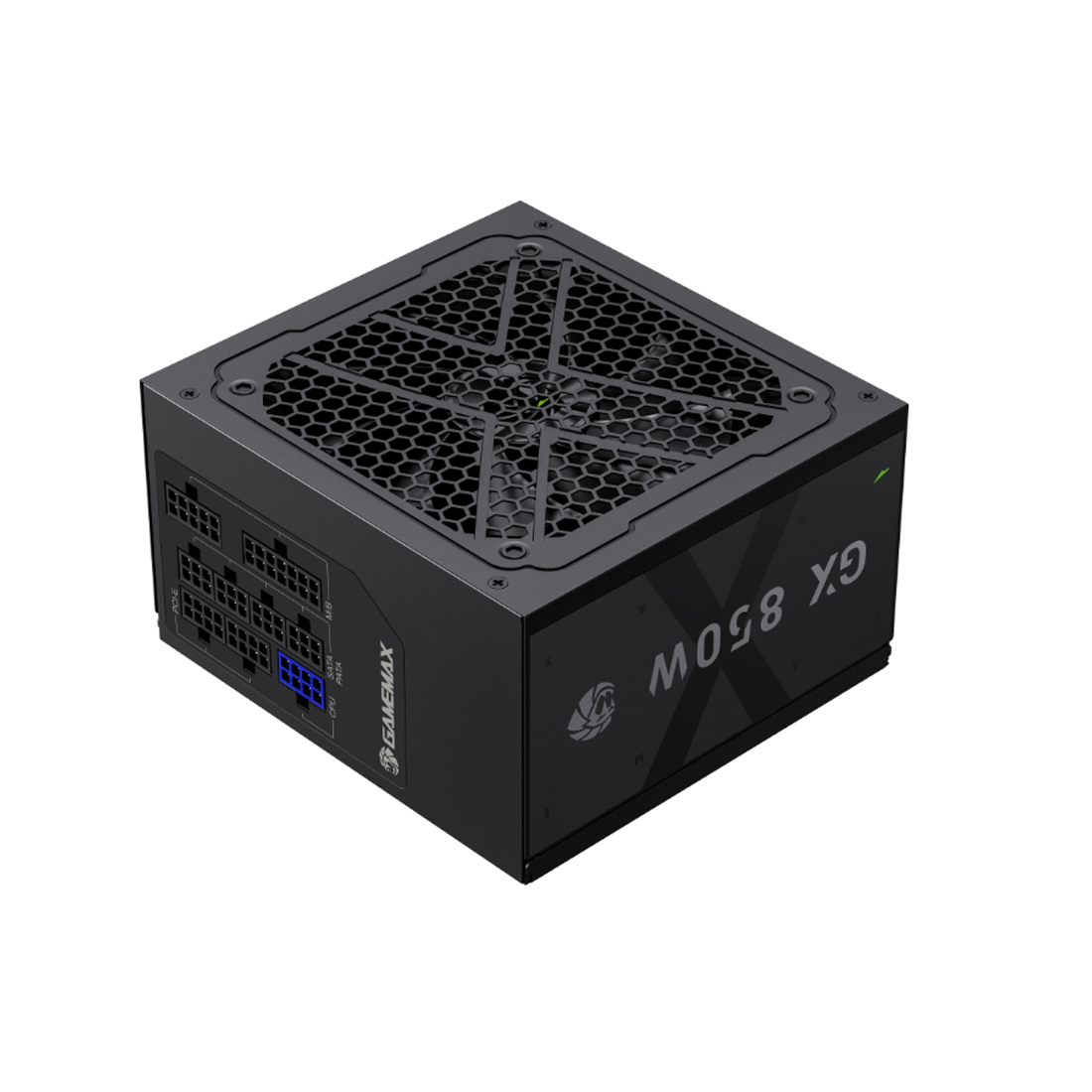 Блок питания, Gamemax, GX 800GF, 2132-0850B0019, 800W, ATX, ATX, Вентилятор 14см, 20+4 pin, 4*PCI-E 6+2 pin, 6*SATA, 3*Molex, 16*4+4 pin, 140*150*86mm мм, Черный