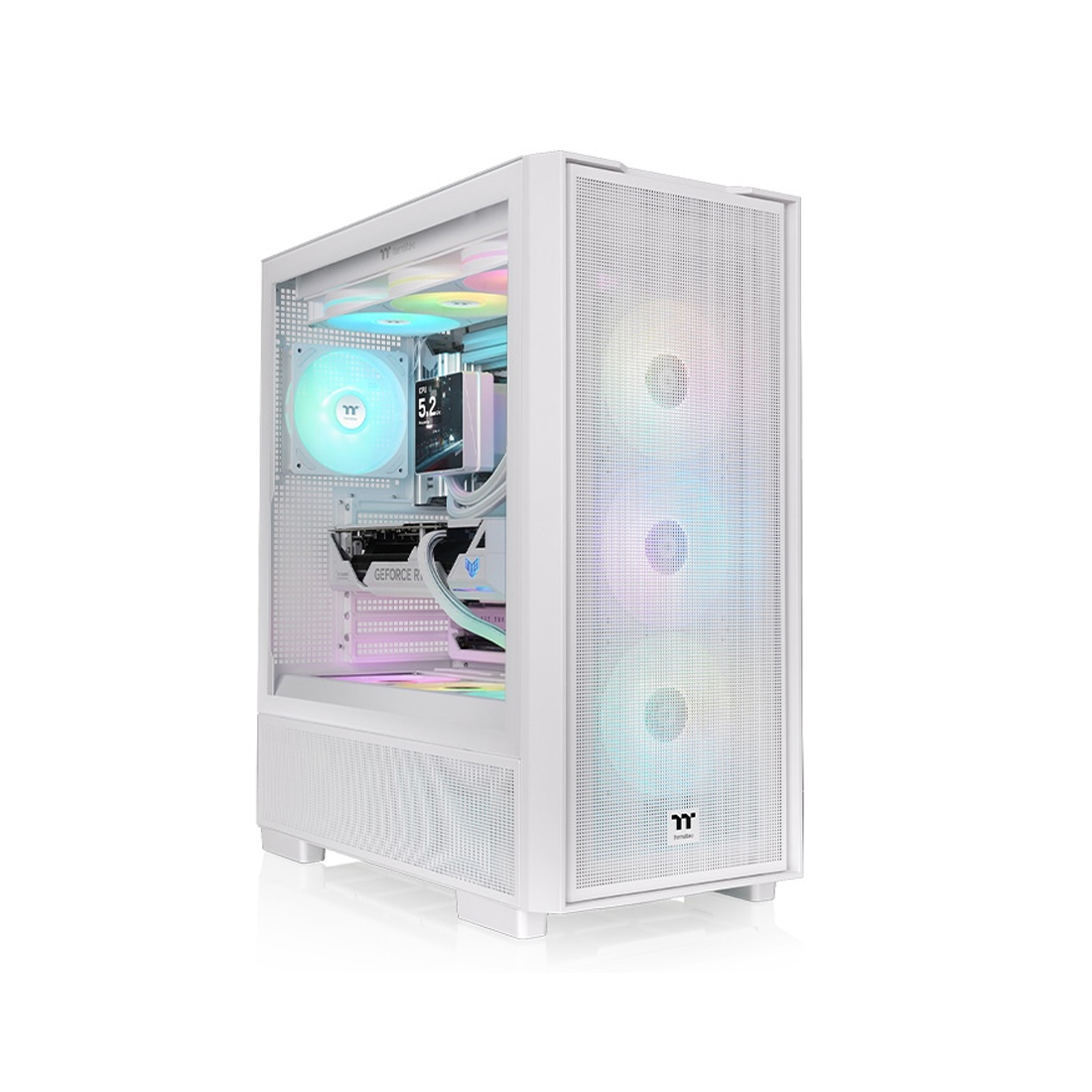 Компьютерный корпус, Thermaltake, S380 TG ARGB Snow, CA-11K-00M6WN-00, ATX / m-ATX / m-ITX, 2*3.5"/2*2.5", Высота кулера до 180 мм, Длина VGA до 400 мм, 536 x 238 x 485 мм, Без Б/П, Белый