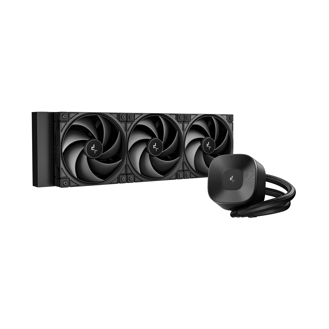 Кулер с водяным охлаждением, Deepcool, LE360 V2 ZERO DARK R-LE360ZERO-BKLNMD-G-1, Intel 1851/1700/1200/115х и AMD AM5/AM4/, TDP 300W, 3*120мм, 500-1600 RPM±10%, 48.34CFM, 24.96 dB(A), Черный