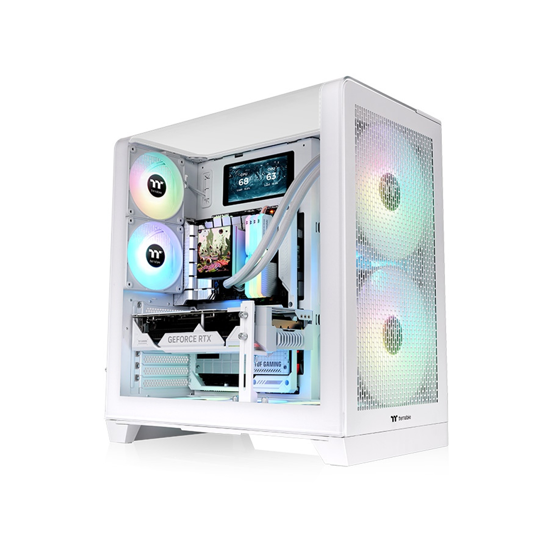 Компьютерный корпус, Thermaltake, View 390 Air Snow, CA-11F-00M6WN-00, ATX / Micro-ATX / Mini-ITX, 2*3.5"/1*2.5", Высота кулера до 160 мм, Длина VGA до 420 мм, 503 x 287 x 485 мм, Без Б/П, Белый