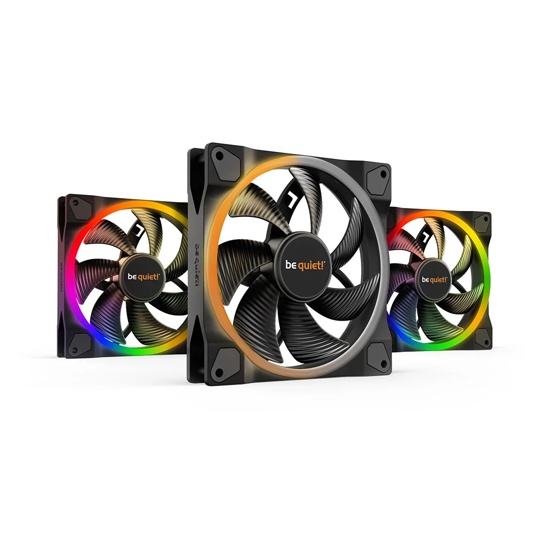Вентилятор для компьютерного корпуса, Bequiet!, Light Wings, BL134, 140мм Light Wings PWM Reverse Black , ARGB LED, 1500 об.мин, 56/95.1 CFM, 23.3 dB(A), 4-pin PWM/3-pin ARGB, 140 x 140 x 25мм, Чёрный