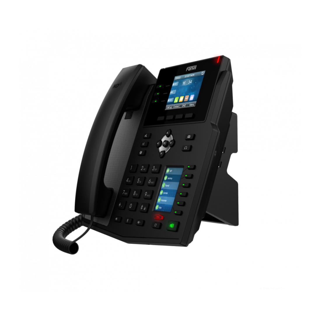 IP-телефон, Fanvil, X4U, 12 линии SIP, 2xGE PoE, USB, WIFI/Bluetooth, двойной дисплей, 30 DSS клавишь, блок питания в комплекте