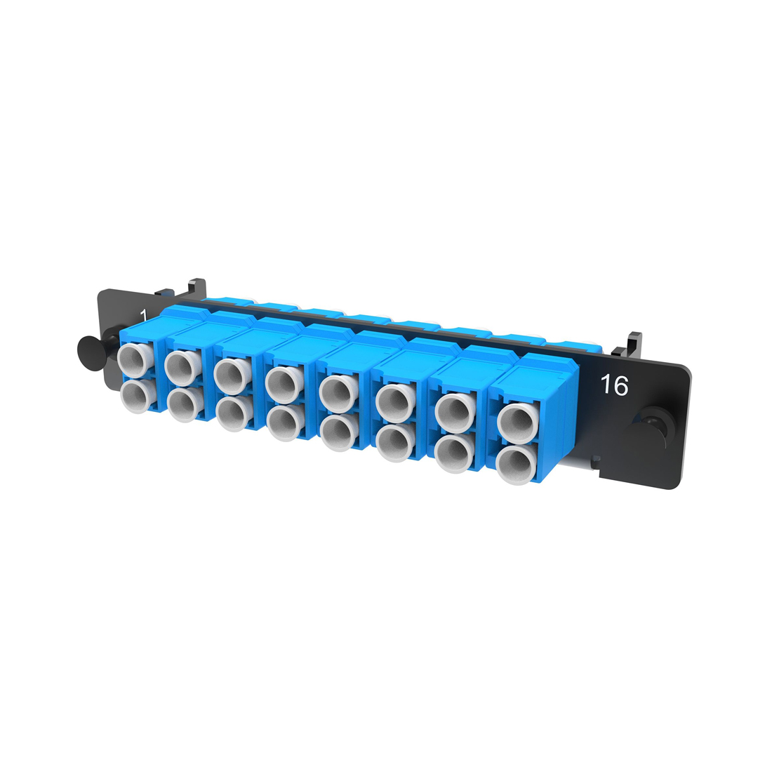Адаптерная планка, DKC, RNAP8LHUS, 8xLC-UPC Duplex адаптеров, (цвет адаптеров - синий), OS2 1/2 HU