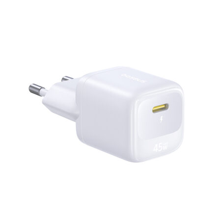Адаптер питания, Baseus, FN22 1C 45W EU Moon White (E0123301), 45W, Белый