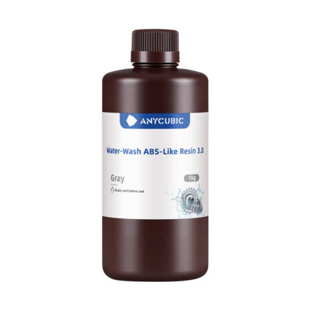 Фотополимерная смола для 3D-печати, Anycubic, Water-Wash ABS-Like Resin 3.0 SSXAB3GY-10, 1 литр, Gray (Серый)