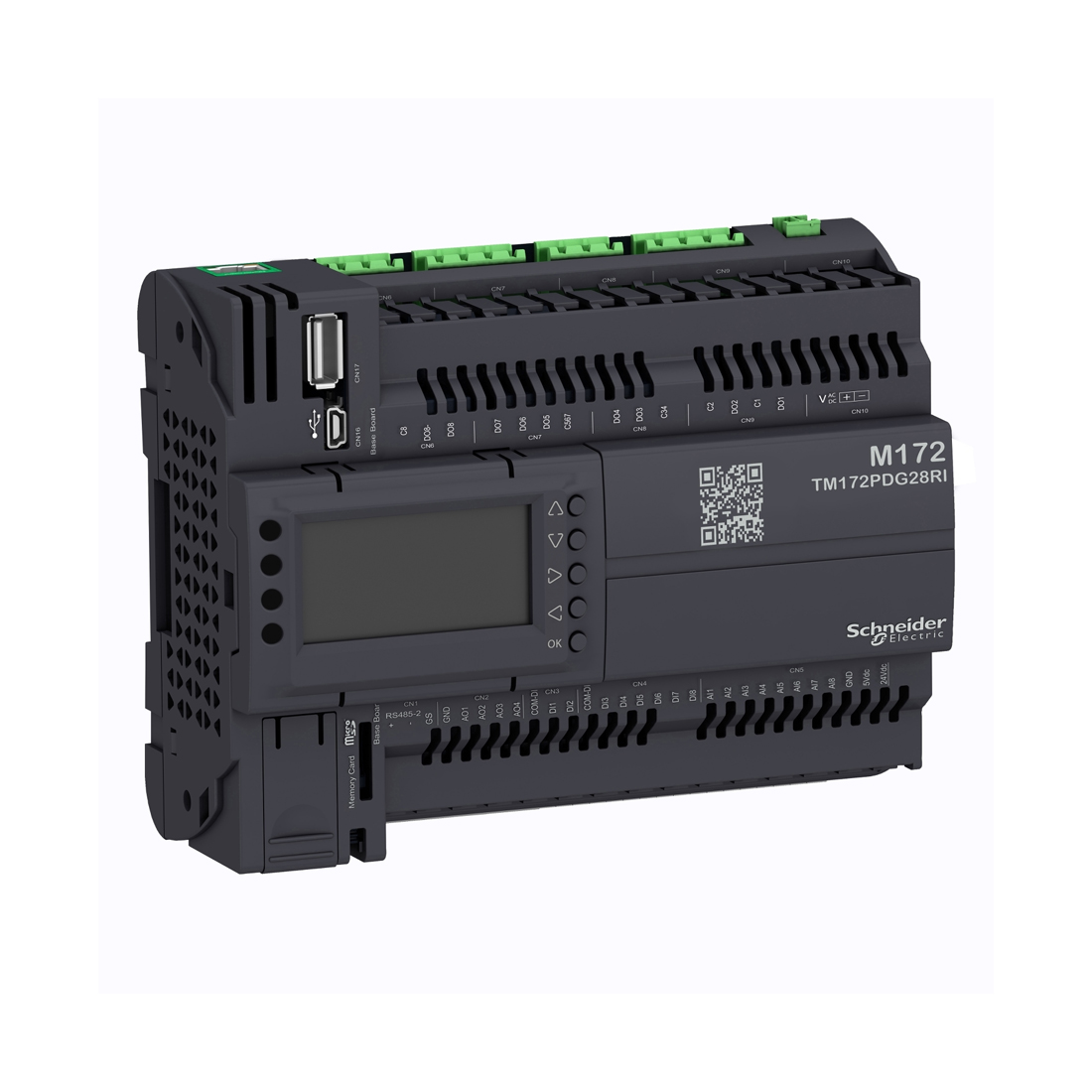 ПЛК М172, SE, TM172PDG28RI, M172 дисплей 28 I/O ETH 2 RS485