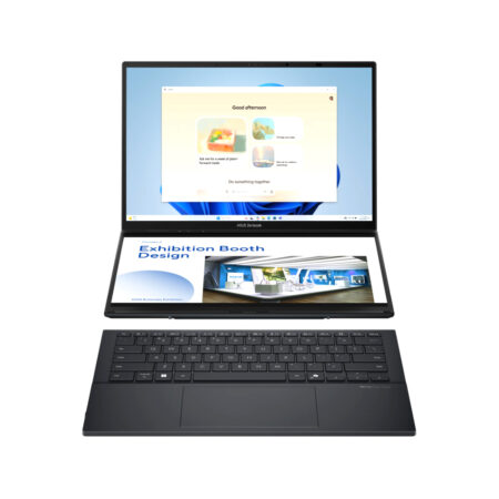 Ноутбук, ASUS Zenbook Duo UX8406CA-QL453W, 90NB14X1-M00U00, 14",FHD+ 1920x1200, OLED, 60Hz, Core Ultra 7 255H, 32GB LPDDR5X, 512GB SSD Gen4, Intel Arc Graphics, Windows 11 Home, Серый