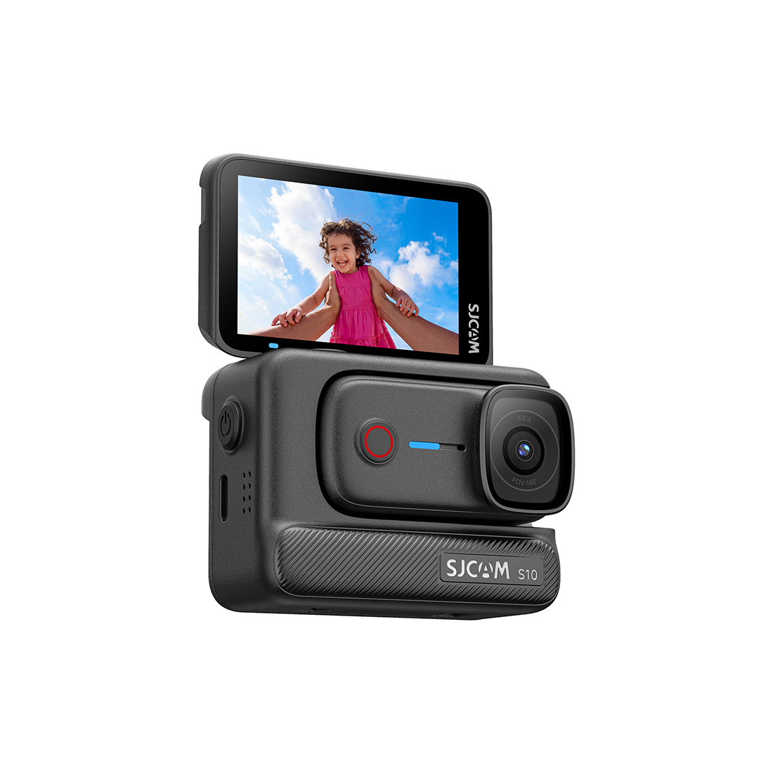 Экшн-камера, SJCAM, S10, 4K/30fps, CMOS 1/2.66″, 24 МП, 160°, Wi-Fi 2,4 & 5 ГГц, 6-axis Gyro, SteadyMotion 2.0, Slow motion, встроенная память 64/128GB, 730mAh + Boost Pod 1900mAh, 2.51″ поворотный сенсорный дисплей Boost Pod, Black